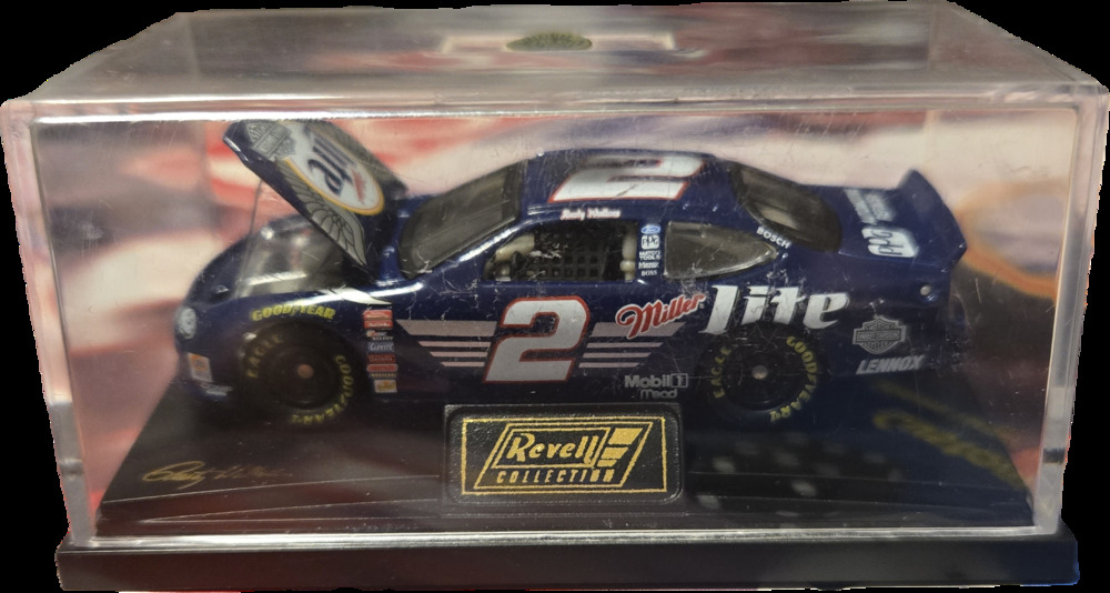 Rusty Wallace #2 Miller Lite 1:64 Revell Diecast - Display Case PPG Opening Hood